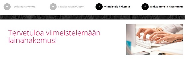 Kaarna laina hakemus ja sen viimeistely